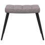 Sillón de relax con reposapiés de tela gris taupe en Sillones | Comprar online en Foru.es