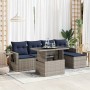 Set sofás jardín y cojines 6 pzas ratán sintético acacia negro de , Conjuntos de jardín - Ref: Foro24-3326462, Precio: 461,12...