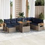 Set sofás jardín y cojines 10 pzas ratán sintético acacia gris de , Conjuntos de jardín - Ref: Foro24-3327638, Precio: 683,76...
