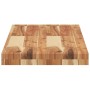 Estante flotante madera acacia maciza acabado aceite 80x30x4 cm en Estanterías | Comprar online en Foru.es