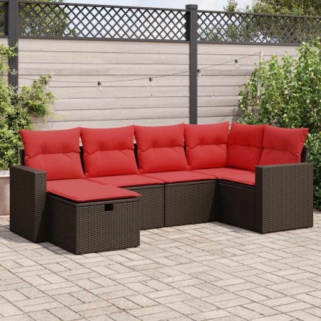 Set sofás de jardín 6 piezas y cojines ratán sintético marrón | Foro24.es | Tu tienda online para hogar, jardín y más Foro24.es