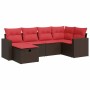 Set sofás de jardín 6 piezas y cojines ratán sintético marrón | Foro24.es | Tu tienda online para hogar, jardín y más Foro24.es