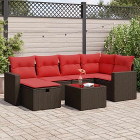 Comprar Juego de sofás de jardín 7 piezas con