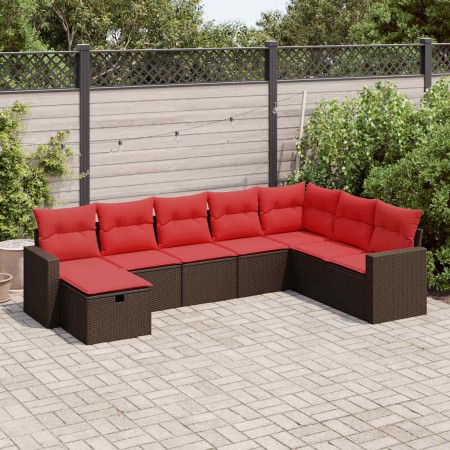 Set sofás de jardín 8 piezas y cojines ratán sintético marrón | Foro24.es | Tu tienda online para hogar, jardín y más Foro24.es