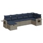 Set de sofás de jardín 7 pzas con cojines ratán sintético gris de , Conjuntos de jardín - Ref: Foro24-3325507, Precio: 528,81...