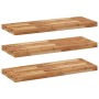 Estantes flotantes 3 uds madera acacia acabado aceite 80x30x4cm en Estanterías | Comprar online en Foru.es