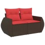 Set comedor de jardín 5 piezas y cojines ratán sintético marrón | Foro24.es | Tu tienda online para hogar, jardín y más Foro24.es