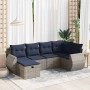 Set de muebles de jardín 6 pzas y cojines ratán sintético gris | Foro24.es | Tu tienda online para hogar, jardín y más Foro24.es