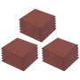Losetas de goma protección de caídas 18 unidades 50x50x3cm rojo en Materiales de construcción | Comprar online en Foru.es