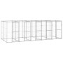 Perrera de exterior de acero galvanizado 12,1 m² de vidaXL, Casetas y cercados para perros - Ref: Foro24-3082285, Precio: 809...