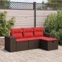 Set de sofás de jardín 4 pzas y cojines ratán sintético marrón | Foro24.es | Tu tienda online para hogar, jardín y más Foro24.es