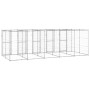 Perrera de exterior de acero galvanizado 12,1 m² de vidaXL, Casetas y cercados para perros - Ref: Foro24-3082285, Precio: 809...