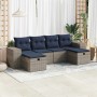 Set de muebles de jardín 6 pzas y cojines ratán sintético gris | Foro24.es | Tu tienda online para hogar, jardín y más Foro24.es