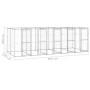 Perrera de exterior de acero galvanizado 12,1 m² de vidaXL, Casetas y cercados para perros - Ref: Foro24-3082285, Precio: 809...