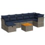 Set de sofás de jardín y cojines 8 piezas ratán sintético gris de , Conjuntos de jardín - Ref: Foro24-3325771, Precio: 576,18...