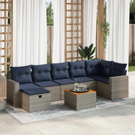 Set de sofás de jardín y cojines 8 piezas ratán sintético gris de , Conjuntos de jardín - Ref: Foro24-3325799, Precio: 564,13...