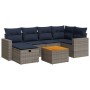 Set de sofás de jardín 7 pzas con cojines ratán sintético gris de , Conjuntos de jardín - Ref: Foro24-3325792, Precio: 489,38...