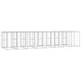 Perrera de exterior de acero galvanizado con techo 19,36 m² de vidaXL, Casetas y cercados para perros - Ref: Foro24-3082277, ...