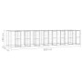 Perrera de exterior de acero galvanizado con techo 19,36 m² de vidaXL, Casetas y cercados para perros - Ref: Foro24-3082277, ...