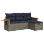 Set de sofás de jardín 4 pzas y cojines ratán sintético gris | Foro24.es | Tu tienda online para hogar, jardín y más Foro24.es