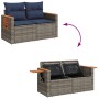 Set de sofás de jardín 4 pzas y cojines ratán sintético gris | Foro24.es | Tu tienda online para hogar, jardín y más Foro24.es