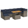 Set de sofás de jardín y cojines 8 piezas ratán sintético gris de , Conjuntos de jardín - Ref: Foro24-3326959, Precio: 612,62...
