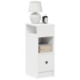 Mesillas de noche 2 uds con cajón blanco 25x31x66 cm de , Mesitas de noche - Ref: Foro24-858615, Precio: 80,11 €, Descuento: %