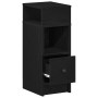 Mesillas de noche 2 uds con cajón negro 25x31x66 cm de , Mesitas de noche - Ref: Foro24-858617, Precio: 90,58 €, Descuento: %