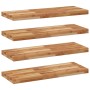 Estante flotante 4 uds madera acacia acabado aceite 100x30x4 cm en Estanterías | Comprar online en Foru.es