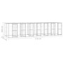 Perrera de exterior de acero galvanizado con techo 16,94 m² de vidaXL, Casetas y cercados para perros - Ref: Foro24-3082276, ...