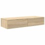 Estante de pared con cajones madera contrachapada roble sonoma de , Estantes y estanterías - Ref: Foro24-859988, Precio: 69,5...