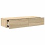 Estante de pared con cajones madera contrachapada roble sonoma de , Estantes y estanterías - Ref: Foro24-859988, Precio: 69,5...