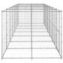Perrera de exterior de acero galvanizado 16,94 m² de vidaXL, Casetas y cercados para perros - Ref: Foro24-3082287, Precio: 1,...