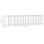 Perrera de exterior de acero galvanizado 16,94 m² de vidaXL, Casetas y cercados para perros - Ref: Foro24-3082287, Precio: 1,...