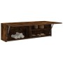 Mueble pared baño madera ingeniería roble ahumado 100x25x30cm de , Tocadores de baño - Ref: Foro24-860098, Precio: 55,53 €, D...