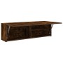 Mueble pared baño madera ingeniería roble ahumado 100x25x30cm de , Tocadores de baño - Ref: Foro24-860098, Precio: 55,53 €, D...