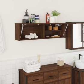Mueble de pared baño madera ingeniería roble marrón 100x25x30cm de , Tocadores de baño - Ref: Foro24-860100, Precio: 63,02 €,...