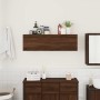 Mueble de pared baño madera ingeniería roble marrón 100x25x30cm de , Tocadores de baño - Ref: Foro24-860100, Precio: 63,02 €,...