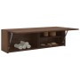 Mueble de pared baño madera ingeniería roble marrón 100x25x30cm de , Tocadores de baño - Ref: Foro24-860100, Precio: 63,02 €,...