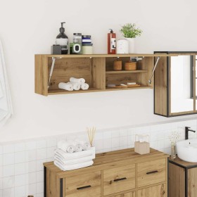 Mueble pared baño madera ingeniería roble artisan 100x25x30 cm de , Tocadores de baño - Ref: Foro24-860102, Precio: 60,08 €, ...