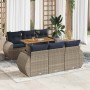 Set de sofás de jardín 7 pzas con cojines ratán sintético gris | Foro24.es | Tu tienda online para hogar, jardín y más Foro24.es