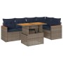 Set de muebles de jardín 6 pzas y cojines ratán sintético gris | Foro24.es | Tu tienda online para hogar, jardín y más Foro24.es