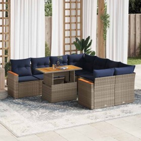Comprar Set de sofás de jardín con cojines 9 pzas
