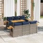 Set de sofás de jardín 7 pzas con cojines ratán sintético gris | Foro24.es | Tu tienda online para hogar, jardín y más Foro24.es