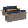 Set de sofás de jardín 7 pzas con cojines ratán sintético gris | Foro24.es | Tu tienda online para hogar, jardín y más Foro24.es