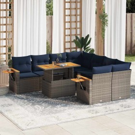 Comprar Set de sofás de jardín con cojines 9 pzas