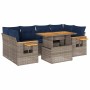 Set de sofás de jardín 7 pzas con cojines ratán sintético gris | Foro24.es | Tu tienda online para hogar, jardín y más Foro24.es