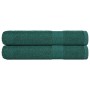 Toallas 2 uds verde 100x200 cm 360 gsm 100% algodón de , Toallas - Ref: Foro24-136866, Precio: 41,36 €, Descuento: -5%%