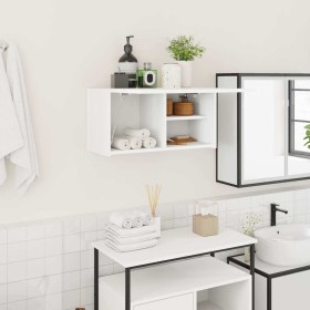 Mueble de pared de baño madera ingeniería blanco 60x25x30 cm de , Tocadores de baño - Ref: Foro24-860058, Precio: 49,65 €, De...