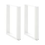Patas de mesa de centro forma U 2uds acero blanco 70x(72-73) cm de , Patas para mesas - Ref: Foro24-4013185, Precio: 86,20 €,...